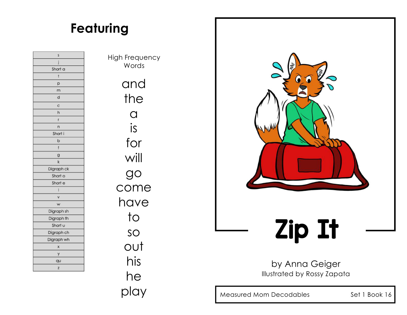 Decodable Book 23 - Zip It
